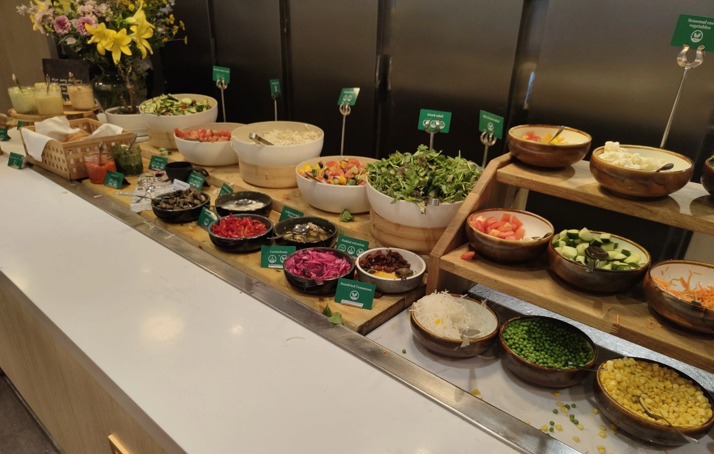 Lots of different salad